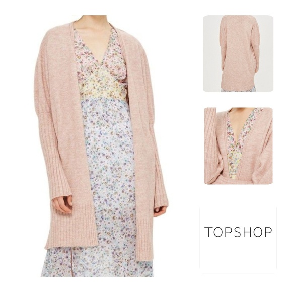 Topshop Tops - 🆕TopShop Blush Pink Long Cardigan